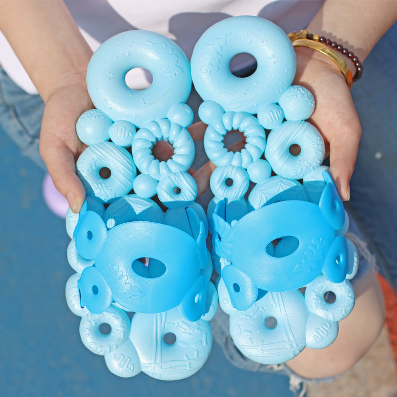 Creative Bathroom Non-slip Soft Bottom Donut Slippers