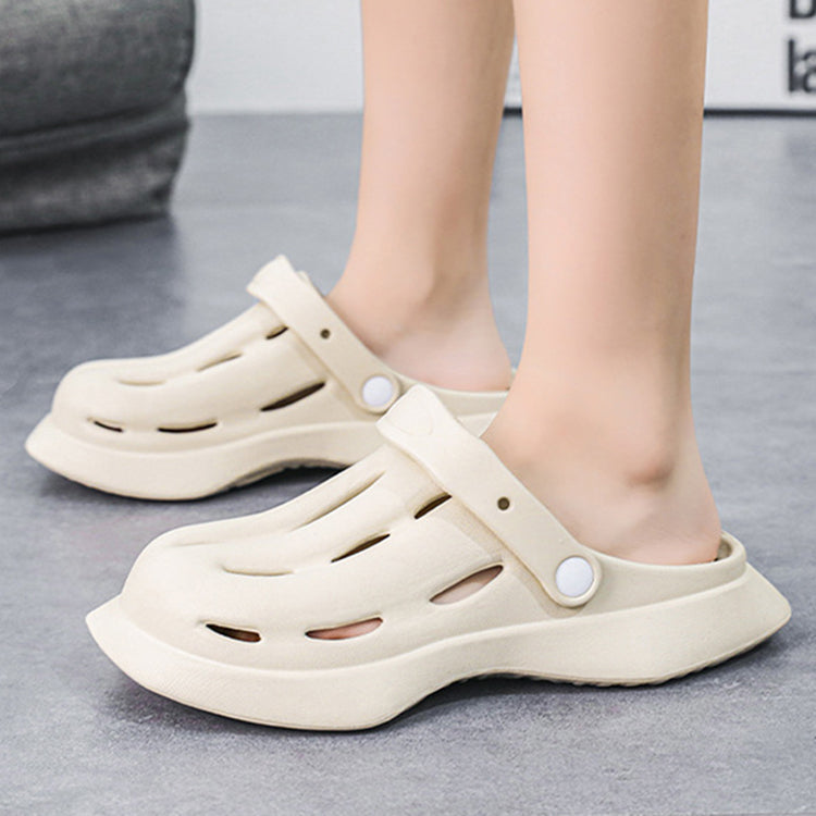 Fashion Clogs Shoes Summer Ankle-wrap Slippers