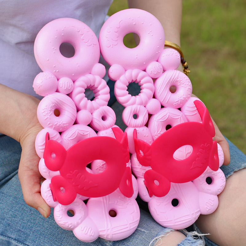 Creative Bathroom Non-slip Soft Bottom Donut Slippers