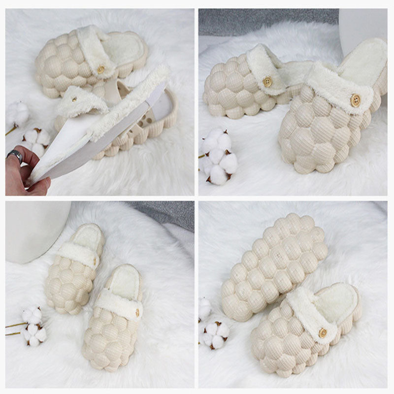 Bubble Shoes With Plush Home Slippers Warm Lovers