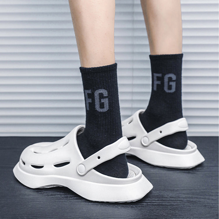 Fashion Clogs Shoes Summer Ankle-wrap Slippers