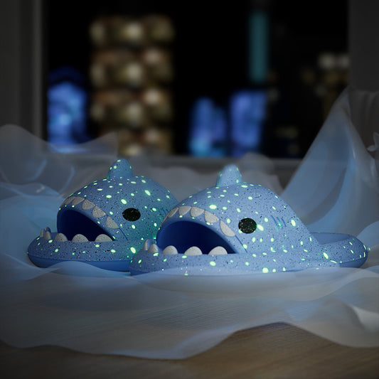Shark Slippers With Starry Night Light Design Bathroom