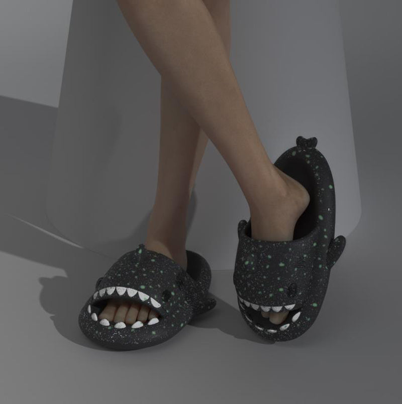 Shark Slippers With Starry Night Light Design Bathroom